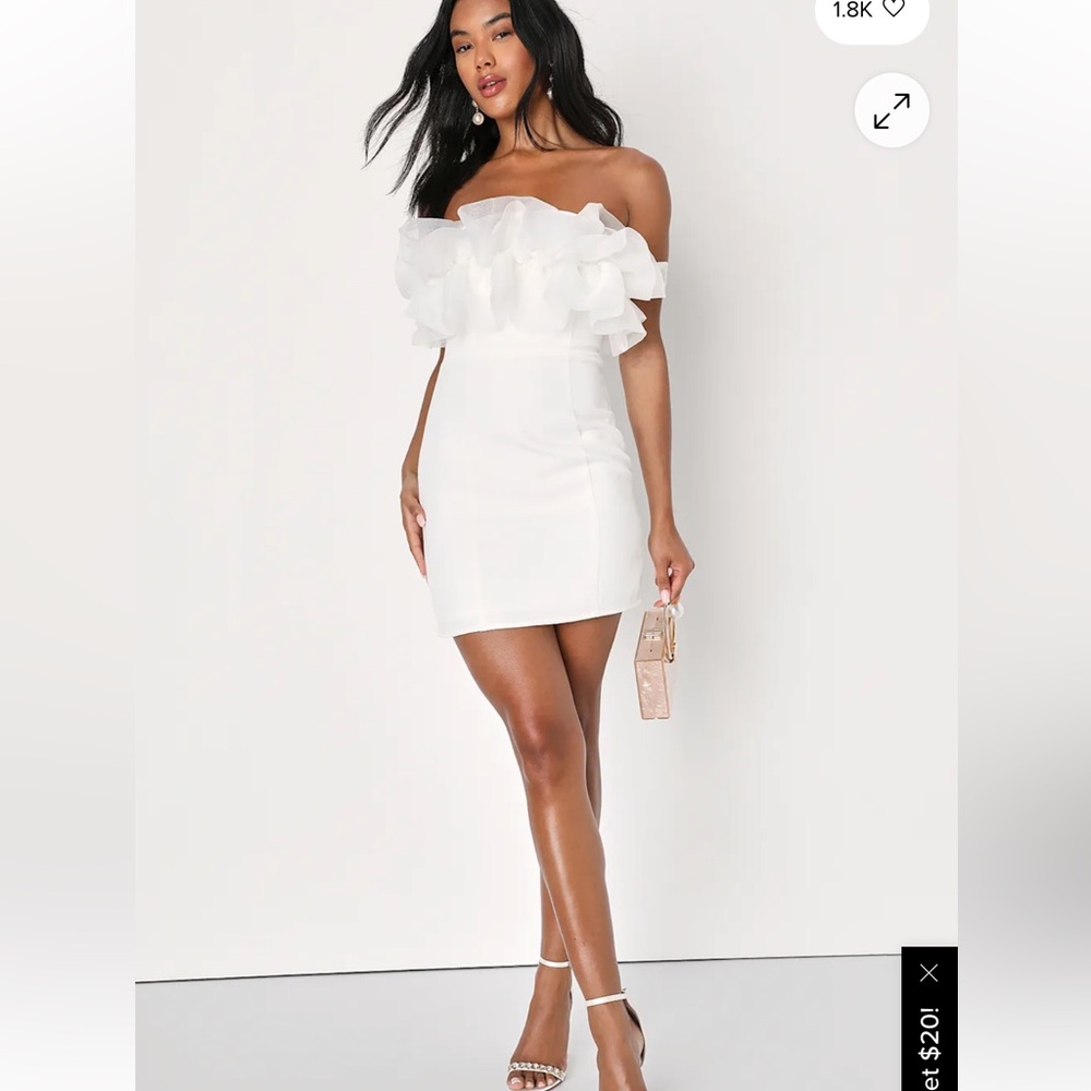 Lulu's Strapless White Dress